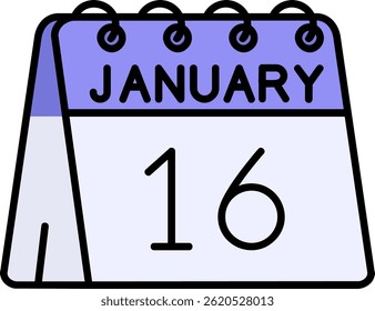 16th of January Line vector Icon Design