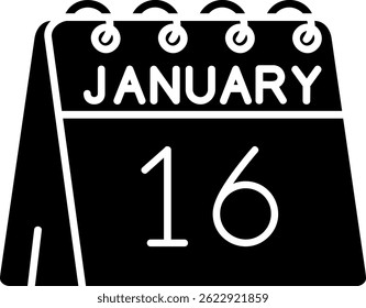 16th of January Line vector Icon Design