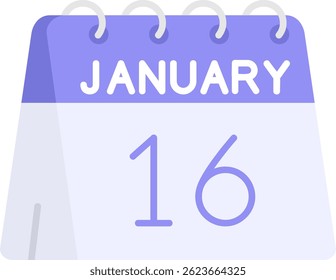 16th of January Line vector Icon Design