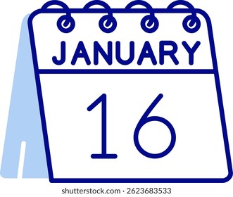 16th of January Line vector Icon Design