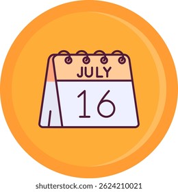 16th of July Line vector Icon Design