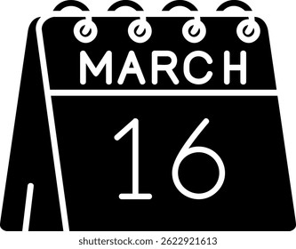 16th of March Line vector Icon Design