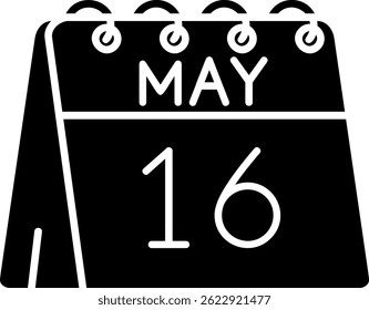 16th of May Line vector Icon Design