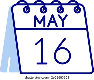 16th of May Line vector Icon Design