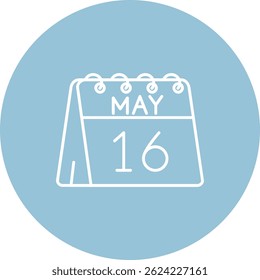 16th of May Line vector Icon Design