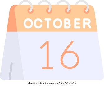 16th of October Line vector Icon Design