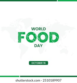 16 de outubro Dia Mundial da Alimentação Banner design verde