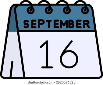 16th of September Line vector Icon Design
