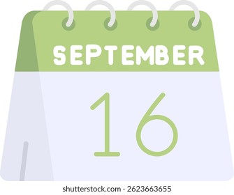 16th of September Line vector Icon Design