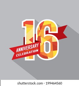 16th Years Anniversary Celebration Design