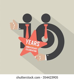 16th Years Anniversary Typography Design Vector Illustration