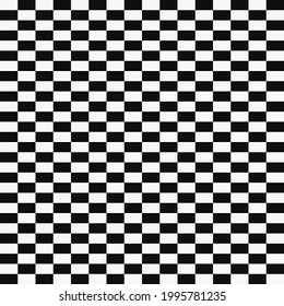 16x28 race flag. Vector black and white rectangles. Seamless and monochrome racing ornament.