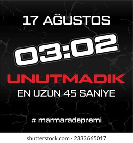 17 Ağustos 1999, Gran Terremoto de Mármara, 17 de agosto, Marmara Depremi. Diseño de publicaciones en medios sociales, banner de sitio web, afiche (Mármara, İzmit, Gölcük Deperemi)