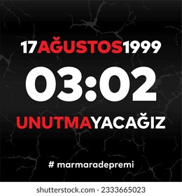 17 Ağustos 1999, Gran Terremoto de Mármara, 17 de agosto, Marmara Depremi. Diseño de publicaciones en medios sociales, banner de sitio web, afiche (Mármara, İzmit, Gölcük Deperemi)