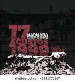 17 ağustos 1999 marmar depremi. Saat: 03:02.
Marmara earthquake. August 17, 1999. at 03:02. People helping those under the rubble.