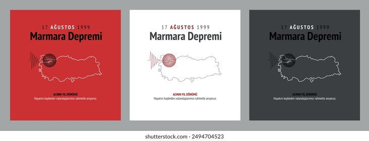 17 ağustos 1999 Acının yıldönümü. Marmara Depremi. Gölcük Depremi. Türkiye deprem. Translation: August 17, 1999 Marmara Earthquake. Anniversary of sorrow. We remember with mercy those who passed away.