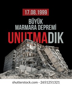 17.08.1999 Grande Terremoto de Mármara. Nós não esquecemos.