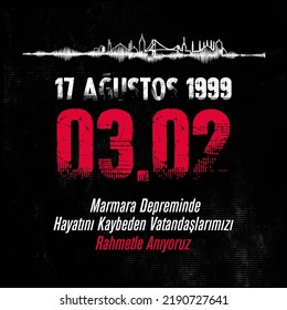 17 agustos 1999 Marmara Depremi. Translation: 17 August 1999 Marmara earthquake.