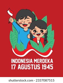 17 agustus template background for indonesia independence day event