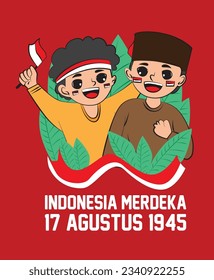 17 agustus template background for indonesia independence day event