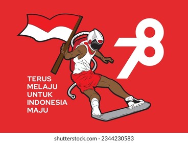 17 agustus-Vorlagenhintergrund für das Unabhängigkeitstag in Indonesien