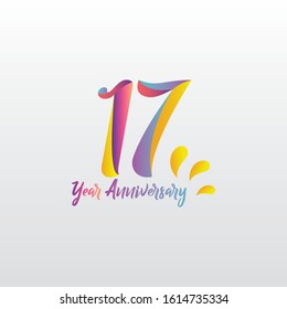 17 anniversary vector concept template design