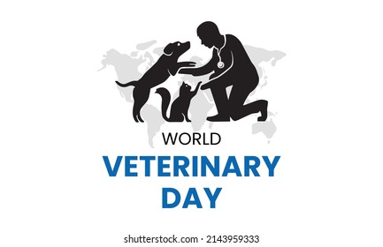 17 de abril Día veterinario mundial. pancarta de campaña del día veterinario