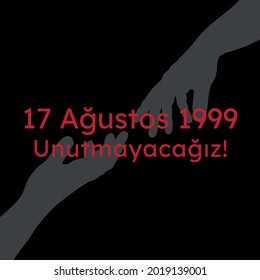 17 DE AGOSTO: Gran terremoto de Izmit de 1999, diseño de medios sociales Traducción: 17 de agosto no olvidaremos