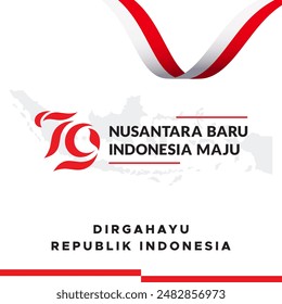 17 August independence. Design template for celebrating the 79th independence day of the Republic of Indonesia, August 17. Independence celebration concept with red and white colors. Proclamation day