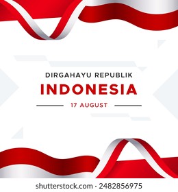 17 August independence. Design template for celebrating the 79th independence day of the Republic of Indonesia, August 17. Independence celebration concept with red and white colors. Proclamation day