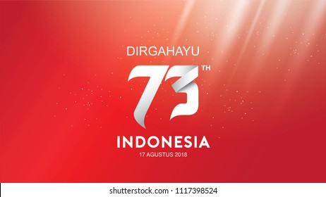 17 August. Indonesia Happy Independence Day greeting card, banner, and texture background logo