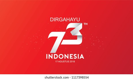 17 August. Indonesia Happy Independence Day greeting card, banner, and texture background logo