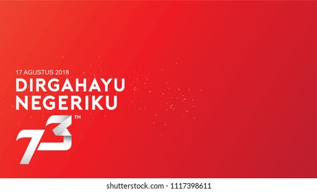 17 August. Indonesia Happy Independence Day greeting card, banner, and texture background logo