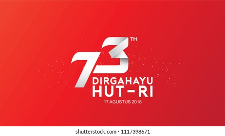 17 August. Indonesia Happy Independence Day greeting card, banner, and texture background logo