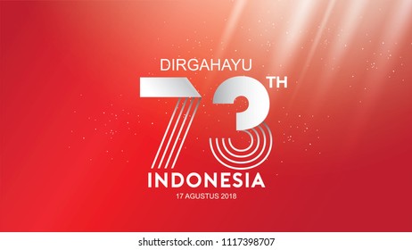 17 August. Indonesia Happy Independence Day greeting card, banner, and texture background logo