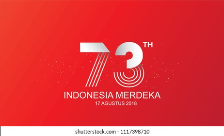 17 August. Indonesia Happy Independence Day greeting card, banner, and texture background logo