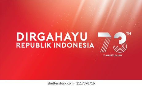 17 August. Indonesia Happy Independence Day greeting card, banner, and texture background logo