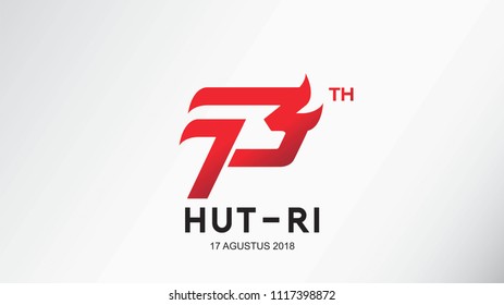 17 August. Indonesia Happy Independence Day greeting card, banner, and texture background logo