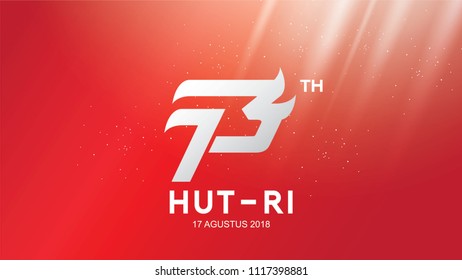 17 August. Indonesia Happy Independence Day greeting card, banner, and texture background logo