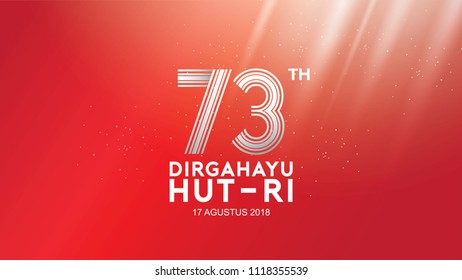 17 August. Indonesia Happy Independence Day greeting card, banner, and texture background logo