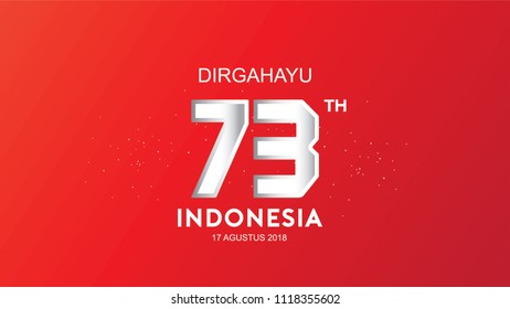 17 August. Indonesia Happy Independence Day greeting card, banner, and texture background logo