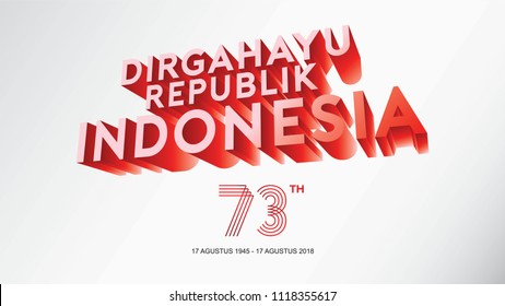 17 August. Indonesia Happy Independence Day greeting card, banner, and texture background logo