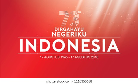 17 August. Indonesia Happy Independence Day greeting card, banner, and texture background logo