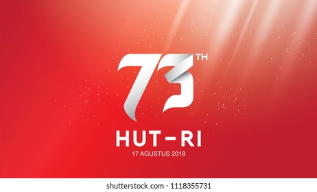 17 August. Indonesia Happy Independence Day greeting card, banner, and texture background logo