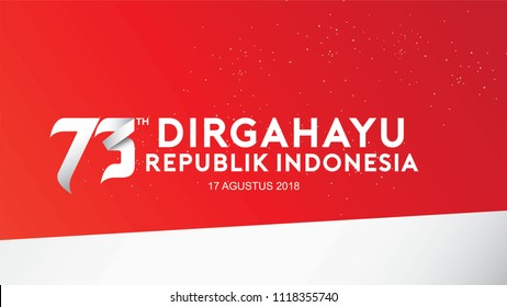 17 August. Indonesia Happy Independence Day greeting card, banner, and texture background logo