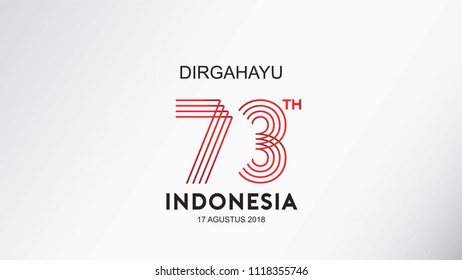 17 August. Indonesia Happy Independence Day greeting card, banner, and texture background logo