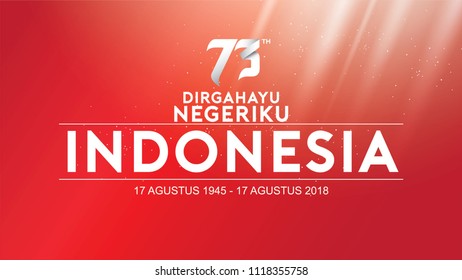 17 August. Indonesia Happy Independence Day greeting card, banner, and texture background logo