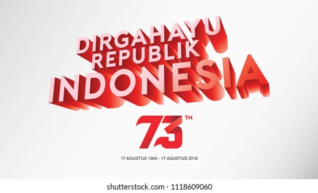 17 August. Indonesia Happy Independence Day greeting card, banner, and texture background logo