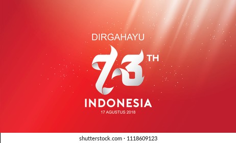 17 August. Indonesia Happy Independence Day greeting card, banner, and texture background logo