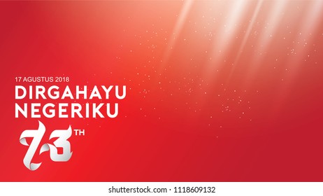 17 August. Indonesia Happy Independence Day greeting card, banner, and texture background logo